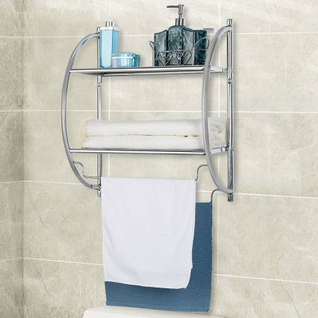 Wall Mounted Bathroom Shelves with Towel Holder