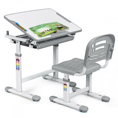 Children's Ergonomic Height Adjustable Study Desk and Chair