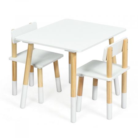 Children's Wooden Activity Table and 2 Chairs Set