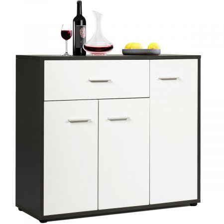 Wooden Kitchen Storage Cabinet with Doors and Drawer