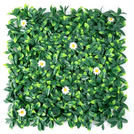 12 Decorative Fencing Squares of Leaves and Daisies