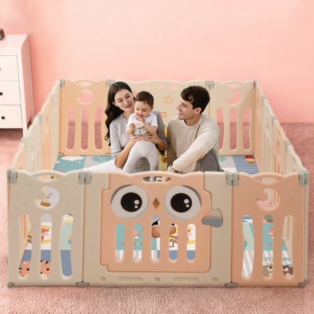 Foldable 14 Panel Baby Playpen / Activity Centre with Anti-Slip Feet