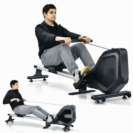 Folding Rowing Machine with LCD Monitor for Home and Gym