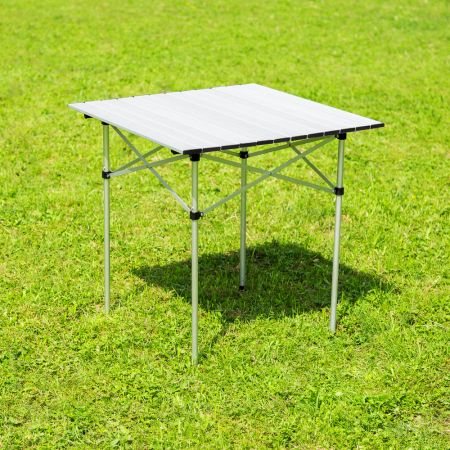 Roll Up Portable Folding Camping Aluminum Picnic Table