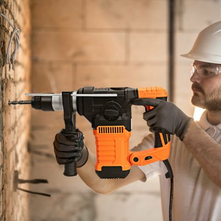 4 in 1 Rotary Hammer Drill with 6-Speed Adjustments