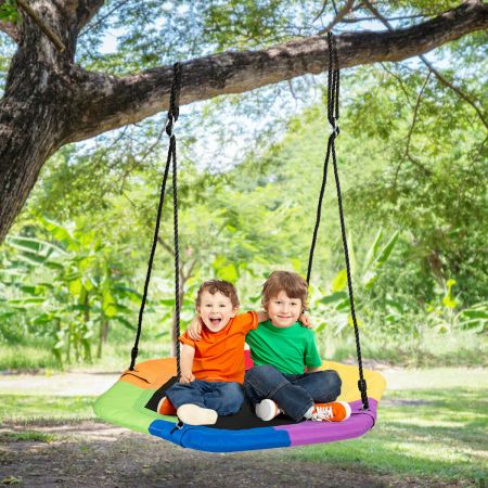 Green YKB Kids Swing Seat,Portable Rope Play Swing Seat,Children Swing Set for Indoor/Outdoor/Home/Playground/Tree/Background,with Hanging Strap & Snap Hooks,330 lbs Capacity 