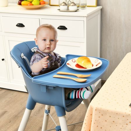 3 IN 1 High Chair with Footrest and 5 Point Safety Harness