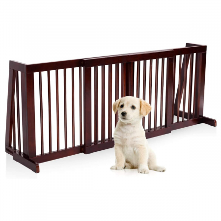 Freestanding Extending Wooden Pet Gate / Children Stair Gate