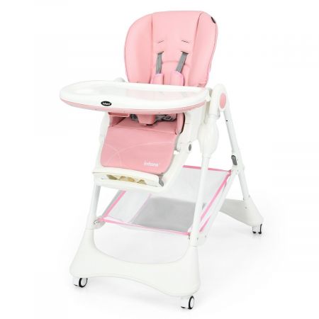 4 in 1 Folding Baby High Chair with Removable Tray and Storage
