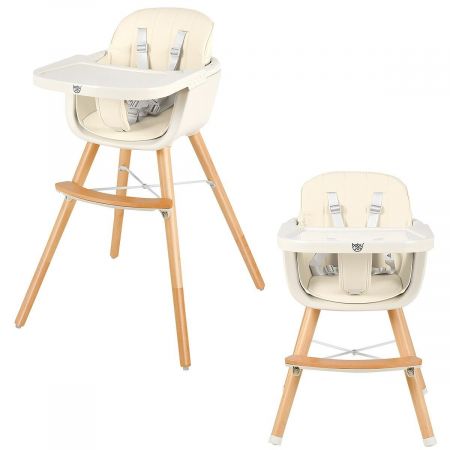 3 in 1 Baby High Chair with Adjustable Legs and Tray for Dining
