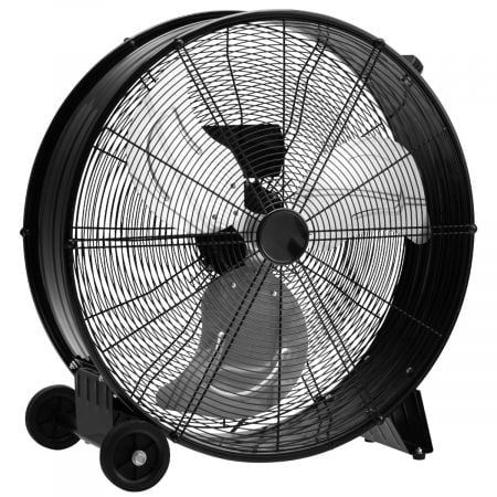 Costway 24-inch high-velocity industrial floor fan with wheels, front view