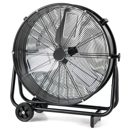 Costway 24-inch industrial drum fan with 360 degree tilt and wheels
