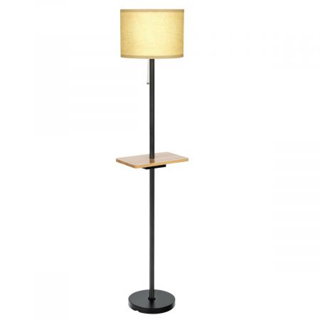 Costway Modern Floor Lamp with Tray Table and USB Charging Ports
