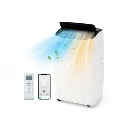 12000 BTU 4-in-1 Portable Air Conditioner with Heater Fan and Dehumidifier
