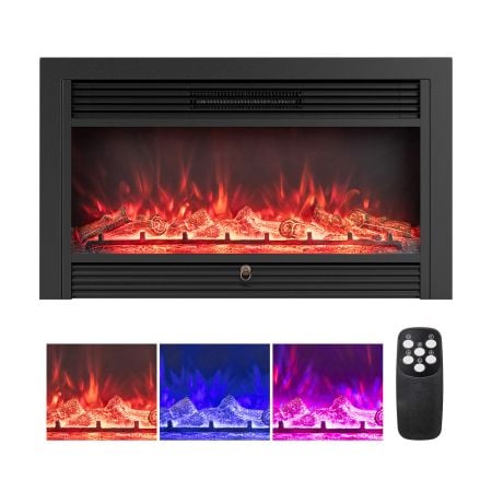 36-Inch Electric Fireplace Insert with Remote Control