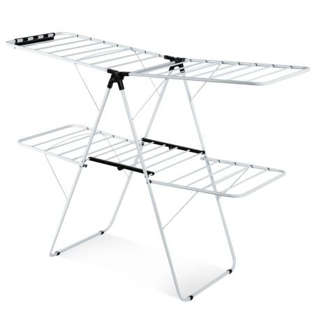 Foldable clothes drying rack