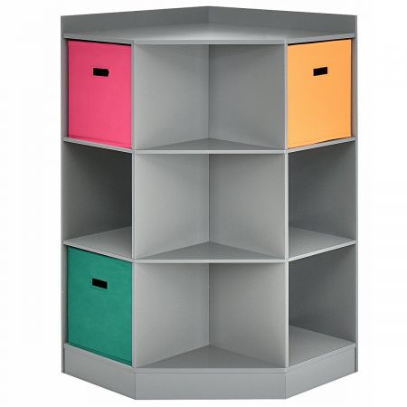 3-Tier Kids Storage Cabinet with Large Baskets for Play Room