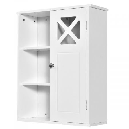 Wall-mounted Bathroom Medicine Cabinet with Adjustable Shelves