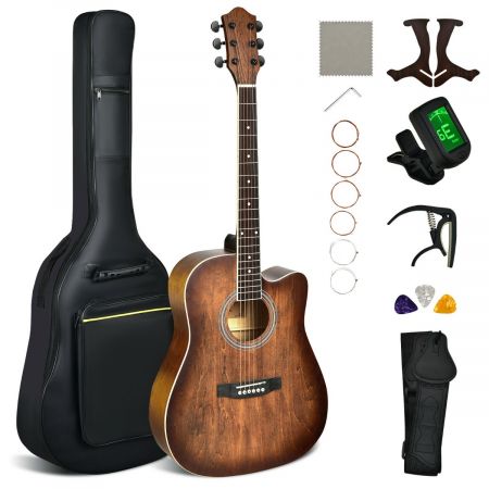 41 Inch Cutaway Guitar with Complete Accessories and Gig Bag