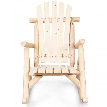 Solid Wood Rocking Chair Rustic Home Rocker Chair for Resting