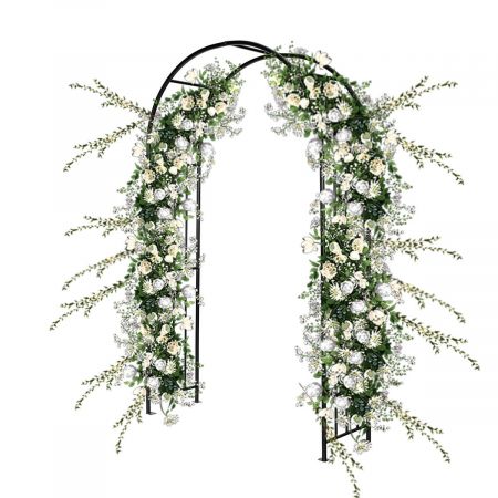 Garden Arch with Metal Frame for Rose Vines Climbing Plant