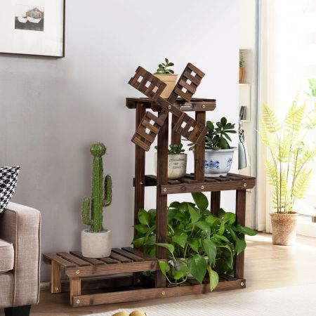 4 Tier Wooden Plant Stand / Flower Display Stand