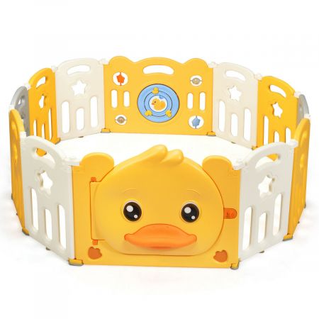 Folding Large Cute Duck Safe Playing Center Baby Playpen