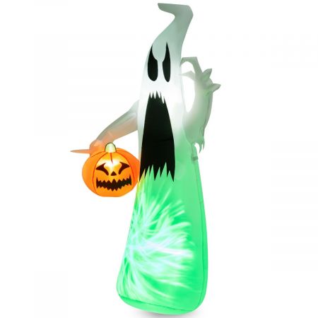 6 Feet Inflatable Halloween Hunting Ghost and Pumpkin Weatherproof