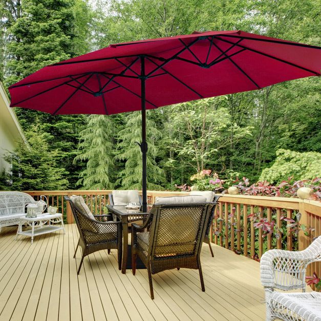 clearance patio umbrella with stand GRAND Patio 11 ft 12 ft Cantilever Patio Umbrella with Base, Round Large Offset Umbrellas for Garden Deck Pool