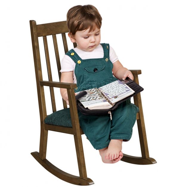 Rocking Chair With Thick Cushion Costway, Child Rocking Chair Cushion