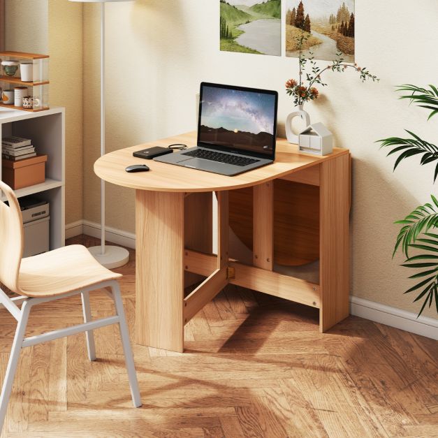 Folding Wooden Multifunctional Dining Table - Costway