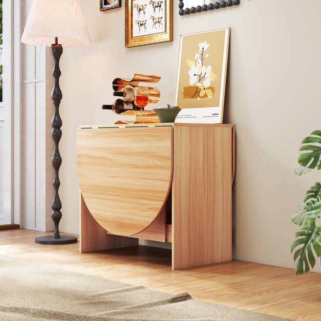 Folding Wooden Multifunctional Dining Table - Costway