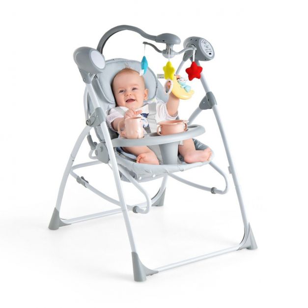 Derson Baby Swing for Infants, 3 Speed Electric Baby Swing,8 Preset  Lullabies with Remote Control, 0-6 Months Suitable, Adjustable Seat  Position Baby