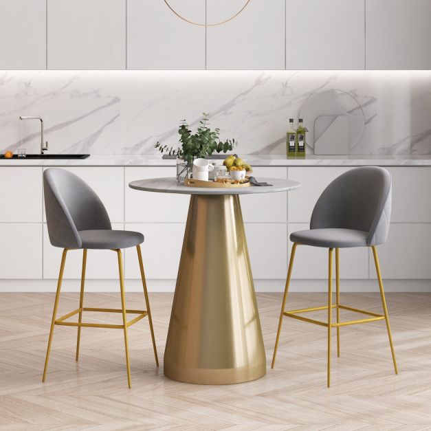 Bar Stools Set of 2 with Curved Backs and Padded Seats Bar Stools Set of 2 with Curved Backs and Padded Seats