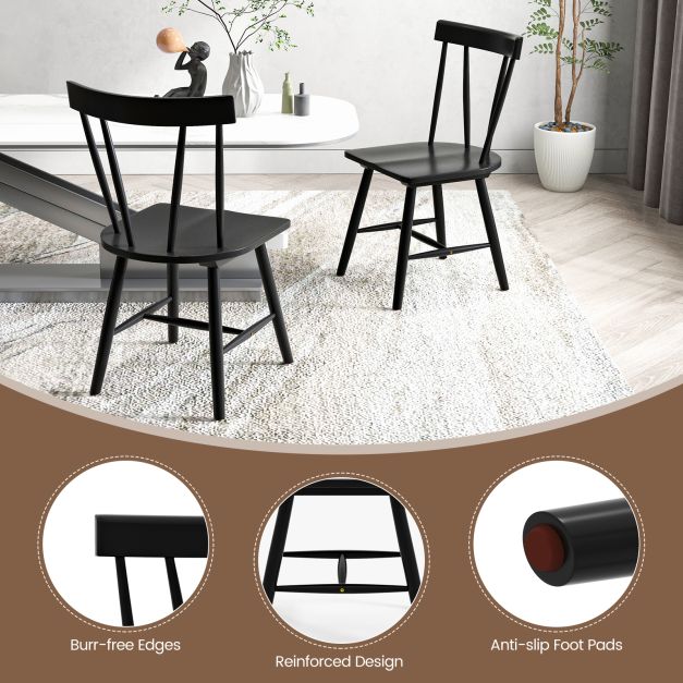 Set of 2 Windsor Chairs - Costway