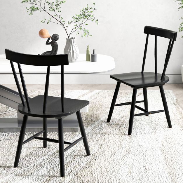 UNIVERSAL Windsor chair ② Set of 2 Windsor Chairs - Costway
