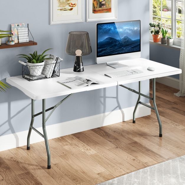180 cm Portable Folding Dining Table with HDPE Tabletop and Safe