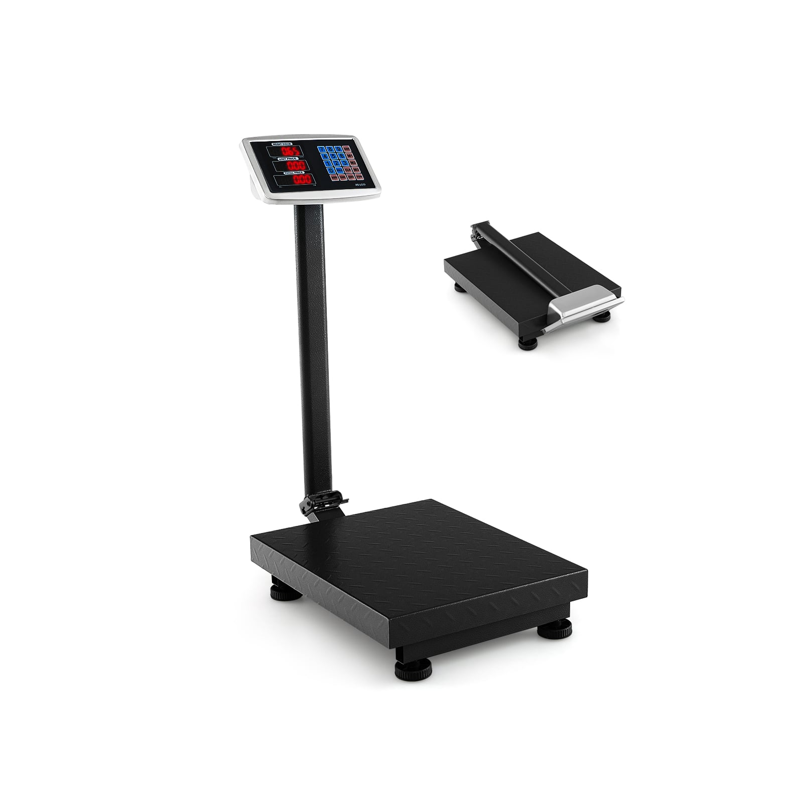 Costway Black Computing Digital Platform Scale With Price Calculator