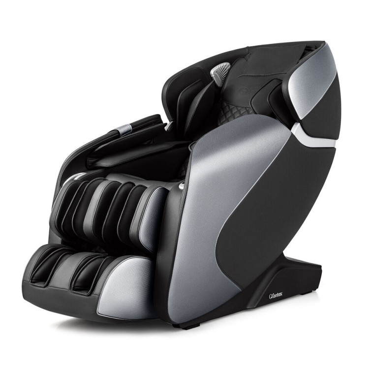 Costway Black & Grey Full Body Electric Zero Gravity Massage Recliner With Foot Roller