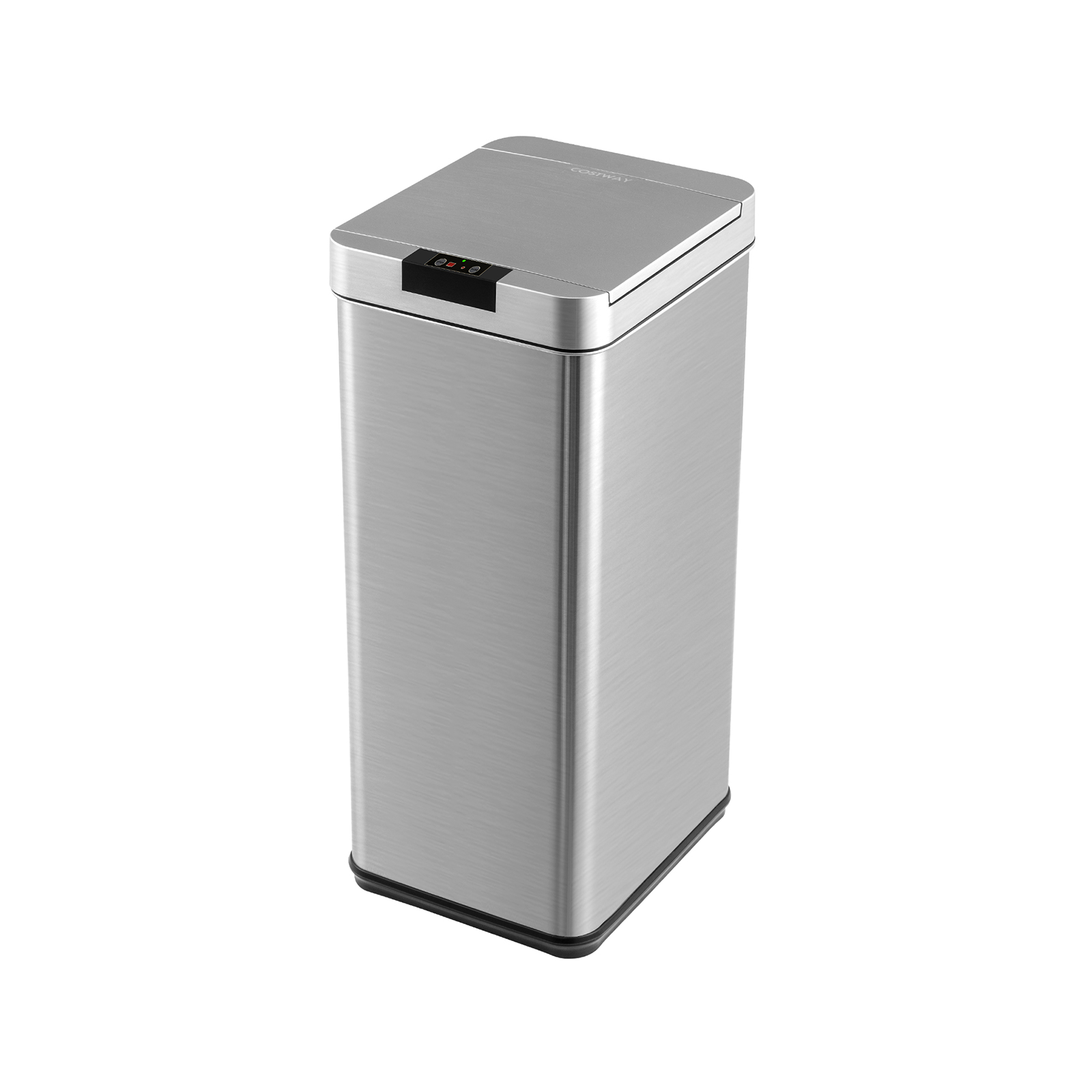 Costway Silver 48L Automatic Trash Can With Lid
