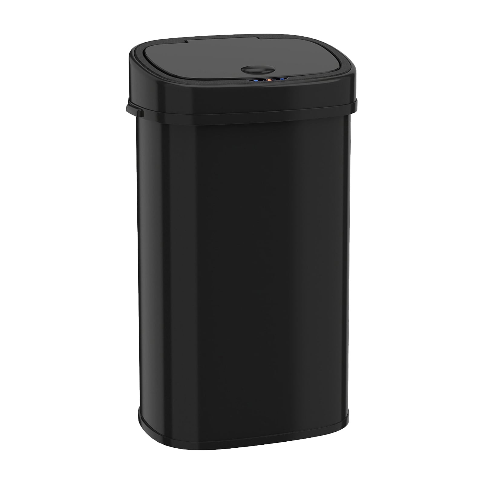 Costway Black 58L Trash Can With Dual-Zone Design Automatic Touchless Waste Bin