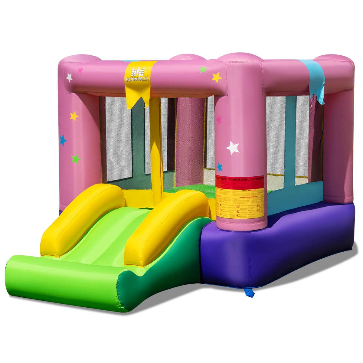 Photos - Playground Costway Inflatable Bounce House with Slide & Basketball Rim Without Blower NP11850 