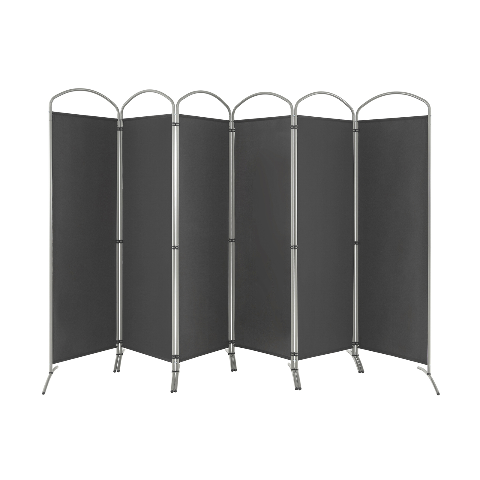 Costway 6 Panel Freestanding Folding Room Divider For Home Office-Grey