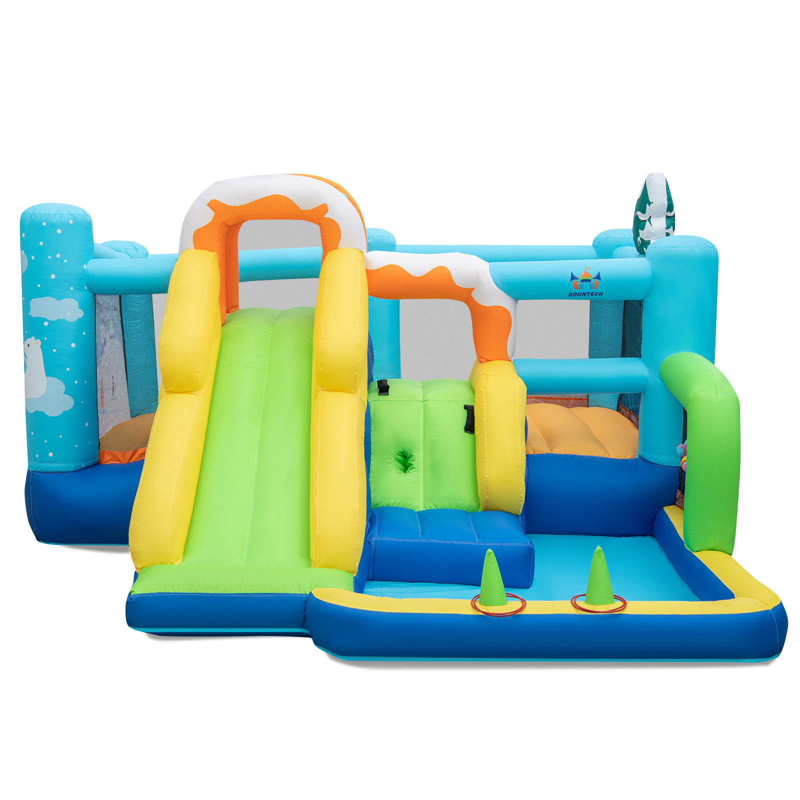 Jumbo Inflatable Bounce Castle with Long Slide Large Ball Pit Blower NOT Included