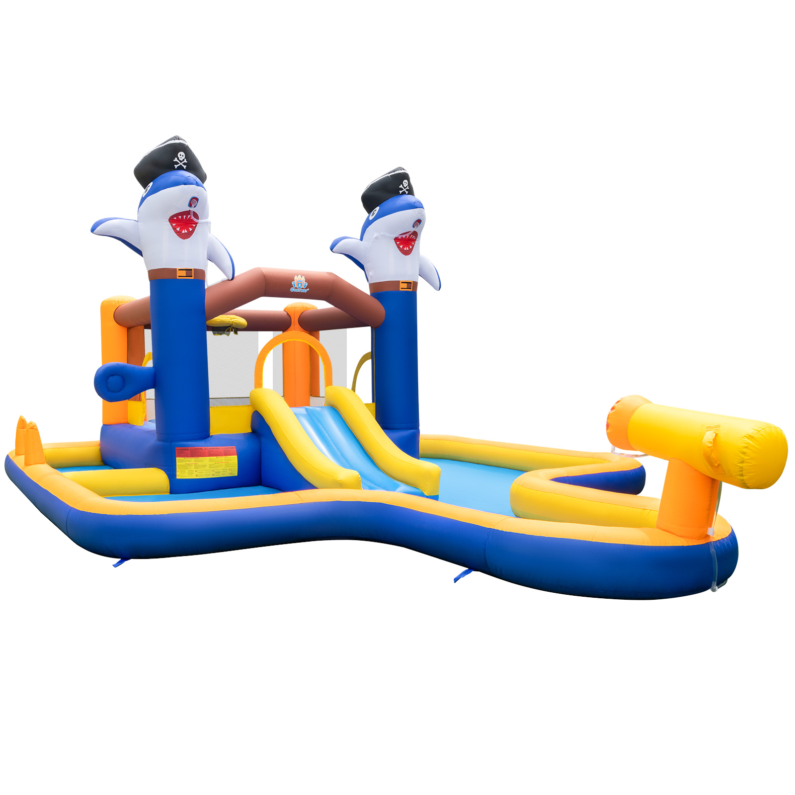 7-In-1 Water Slide Park with Splash Pool, Water Cannon, Ball Pit and Boxing Game