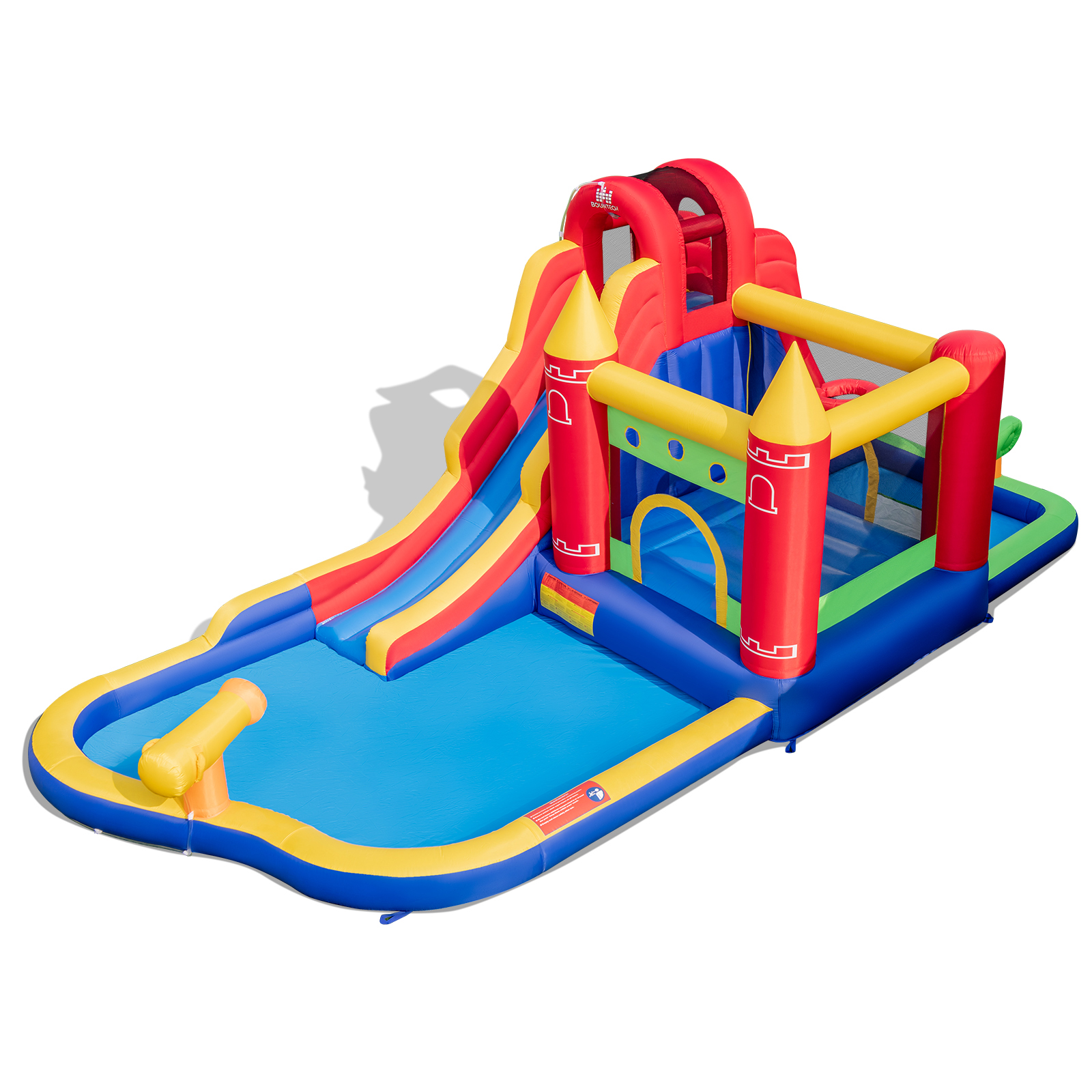 9-in-1 Inflatable Bounce Castle with Waterslide without Blower