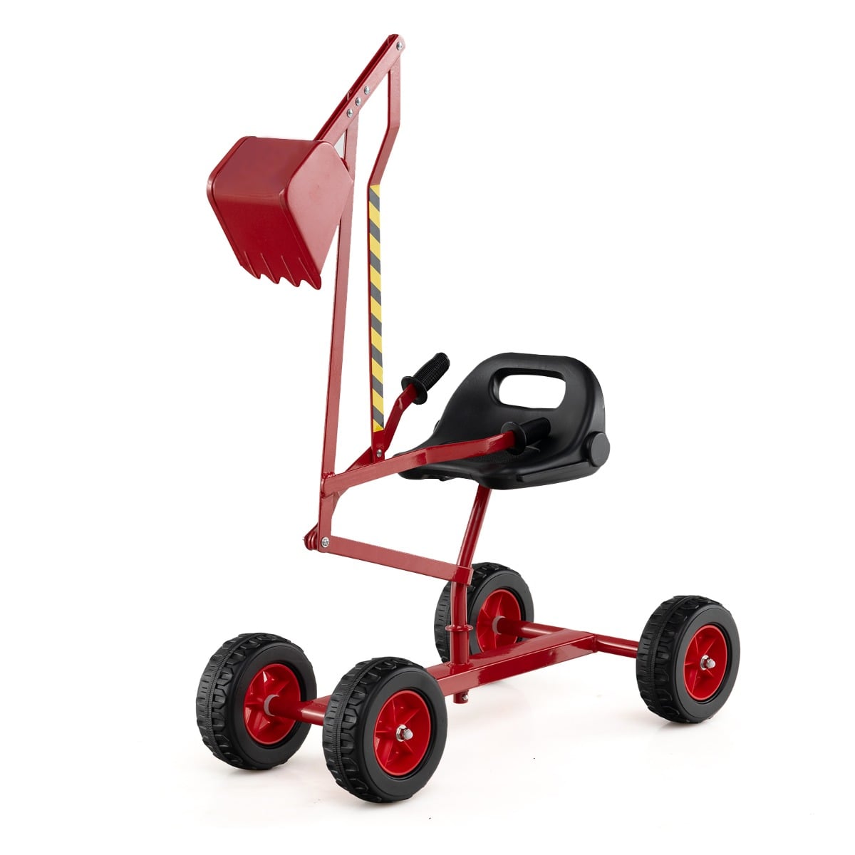 Costway Red Sand Digger For Kids, Sandbox Toy Digger Outdoor Construction Excavator For 3+ Years Old Boys And Girls