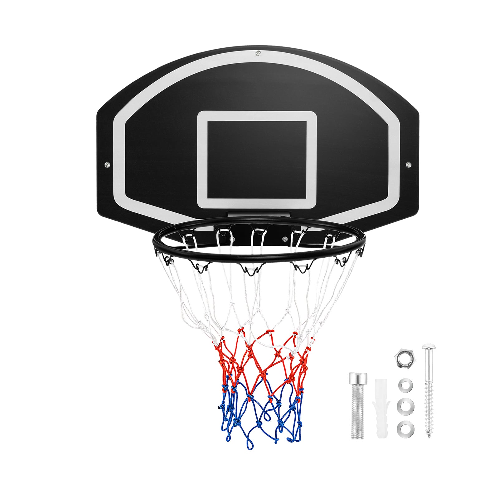 Costway Black Large Indoor Wall Mounted Basketball Set For Kids Teens Adults