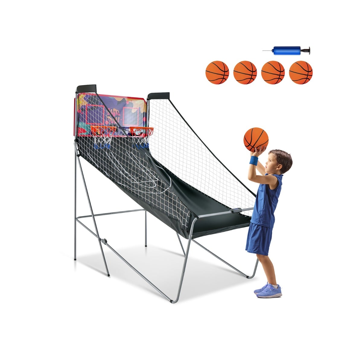 Costway Unisex Purple Foldable Basketball Arcade Game Size 8