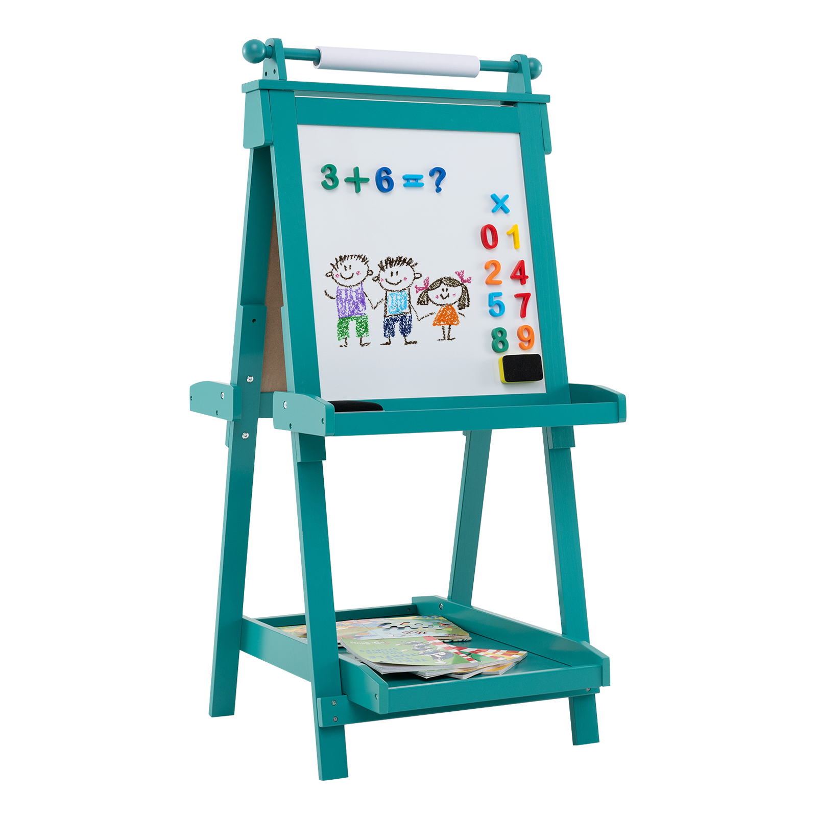 Costway Green 3-In-1 Double-Sided Art Easel Foldable Easel For Kids